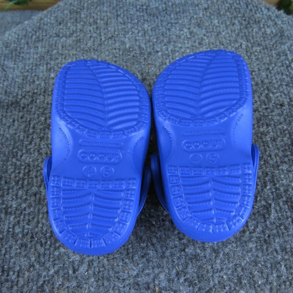 Coqui Unisex‎ Clog Size T 4-5 Medium Shoes Blue Synthetic Slip On
